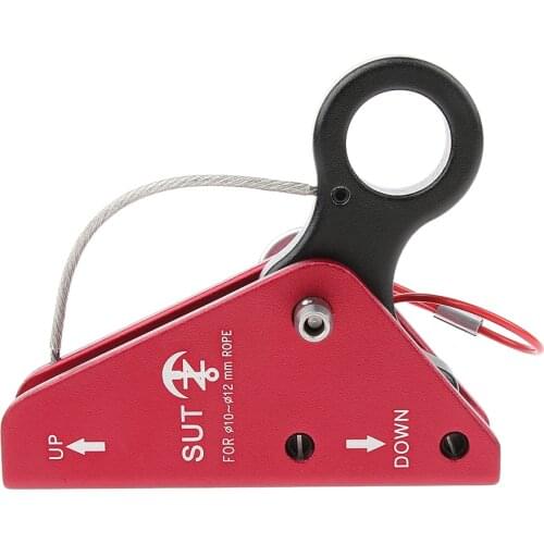 Climbing Rope Grab Pulley Adjuster Device 10-12mm Auto Lock Hiking