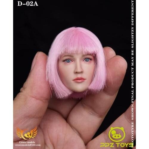 Create Models 1/6 Scale D-02 D-03 Beauty Female Normale Pouting Head Sculpt Fit 12'' Action Soldier Figure Body