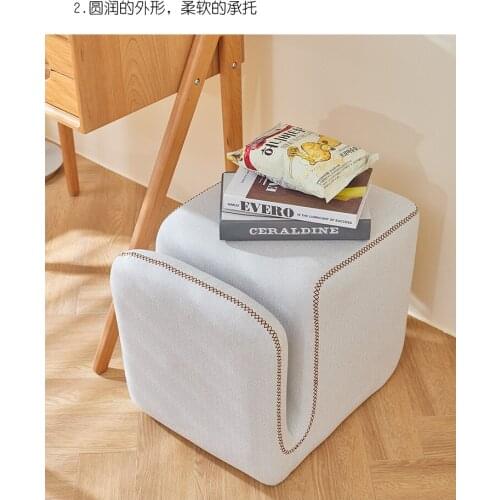 Nordic style Creative designers Small family Leisure chair space saving storage foot stool Science technology of fabric