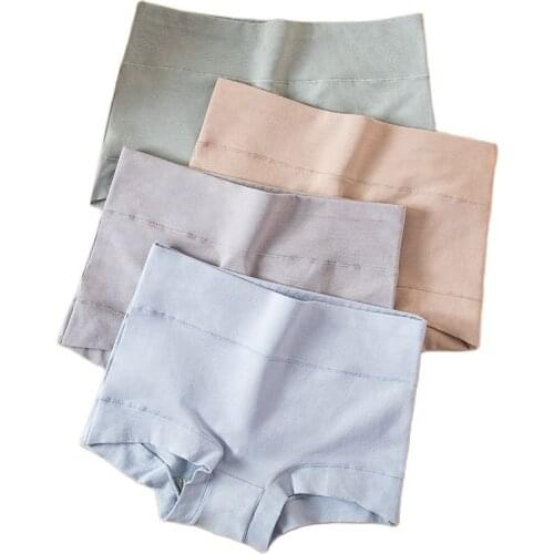 Plus Size 5XL High Waist 4Pcs/lot Cotton Panties Women Briefs Seamless Body Shaper Breathable Underwear Sexy Female Lingerie