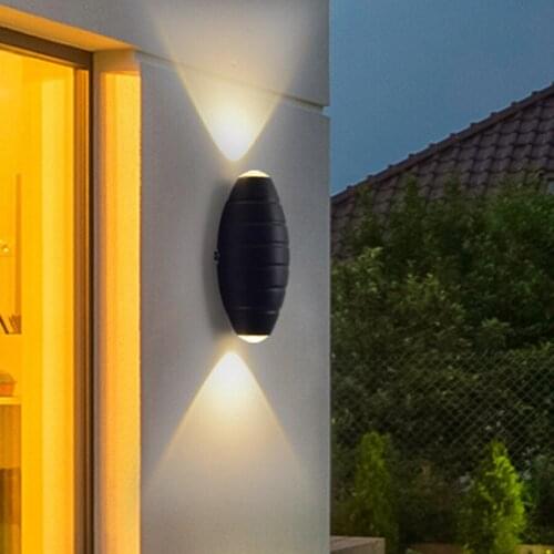 6W Up Down Waterproof LED Porch Wall Light Hotel Stair Exterior Wall Light Aluminum Garden Villa Corridor Wall Lamp