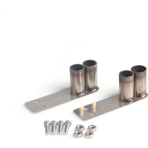 1 Pair Double Exhaust Pipe Metal Tail Exhaust Pipe Simulation Parts Model Accessories for 1/10 RC Car Crawler D90 Axial SCx10