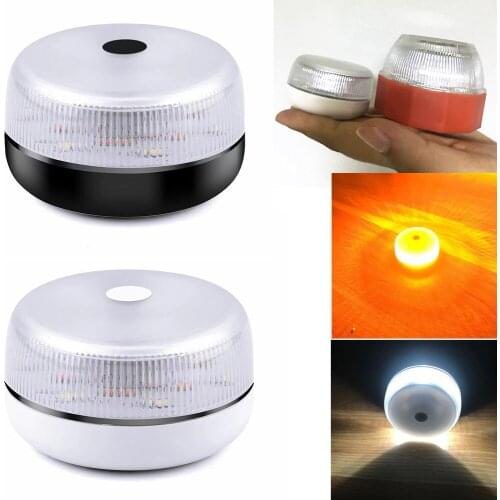 1PC Mini V16 Emergency Light dgt Approved Car Emergency Beacon Flashing Lights Rechargeable Magnetic Induction Strobe Lamp