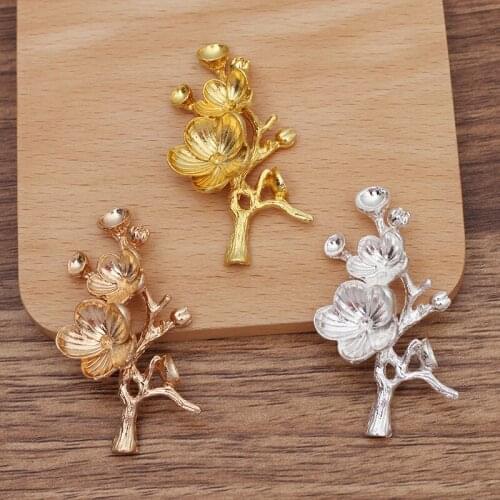 10 Pieces/Lot 25mm Metal Flower Charms Bead Cap Handmade Hair Accessories DIY Jewelry Making