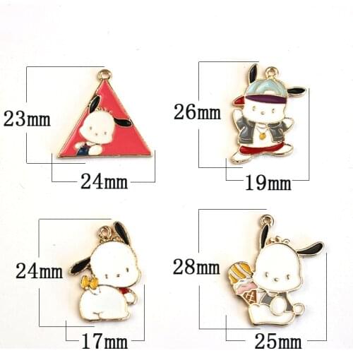 10pcs/lot Rabbit Dangle Handmade Enamel Charms Pendant DIY for Bracelet Necklace Bag