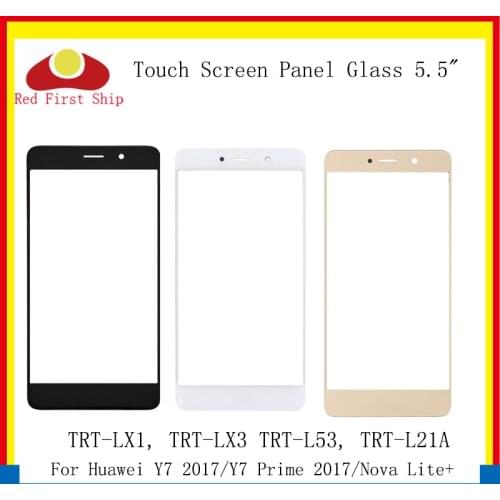 10Pcs/lot Touch Screen For Huawei Y7 Prime 2017 Touch Panel Front Outer Glass Lens Touchscreen TRT-LX2 Nova Lite+ LCD Glass