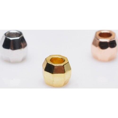 100pcs 2.5mm Gold/Silver/Rose Gold Color Spacer Beads Loose Ball for Charm Bracelets Jewelry Making DIY