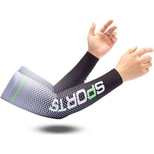 2 PCS Cool Men Sport Cycling Running Bicycle UV Sun Protection Cuff Cover Protective Arm Sleeve Bike Arm Warmers Sleeves