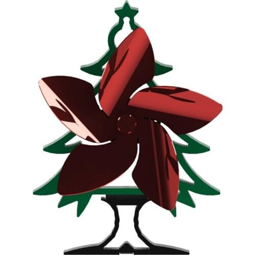 5-Blade Heat Powered Fireplace Fan Christmas Tree Stove Fan Silent Eco Max 310CFM Circulates Warm for Wood Fireplace