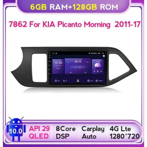 6G+128G QLED DSP 5G Android 10 For KIA PICANTO Morning 2011 2012 2013 2014 Car Radio Multimedia Player Stereo GPS Navigation HU