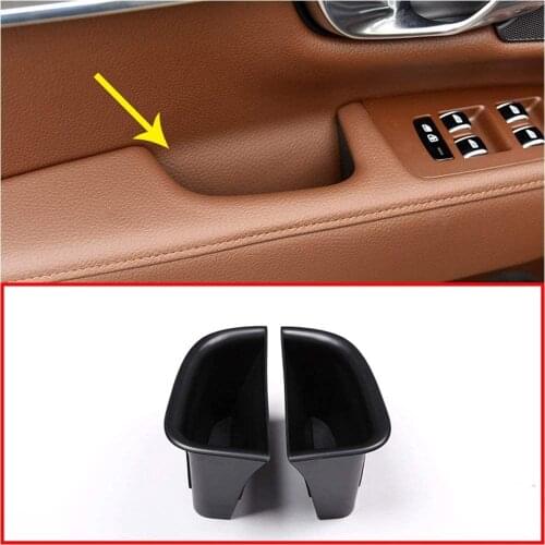 ABS Plastic Car Organizer Accessories Front Rear Door Storage Box Handle Container Holder Tray Black For Volvo S90 V90CC