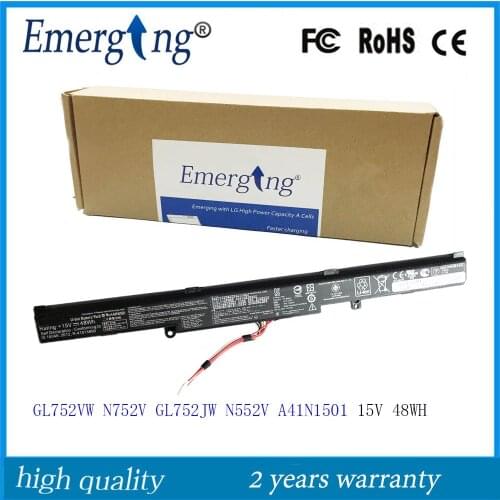 15V 48WH New Original Laptop Battery A41N1501 for ASUS N552V N552VW N752 N752V N752VW GL752 A41LK9H