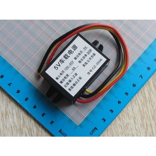 Free ship with track Original 1pc DC-DC Car Power 12V to 5V , 24V to 5V, 6A power converter LED Display Power