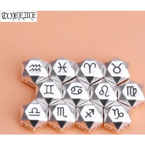 3D 100% 999 Silver Constellation Beads Pure Silver 12 Constelltion Beads Jewelry Findings Loose Beads DIY Bracelet Beads