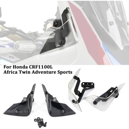 Motorcycle Side Windshield Windscreen Handshield Wind Deflector For Honda CRF 1100 L CRF1100L Africa Twin Adventure Sports 2020