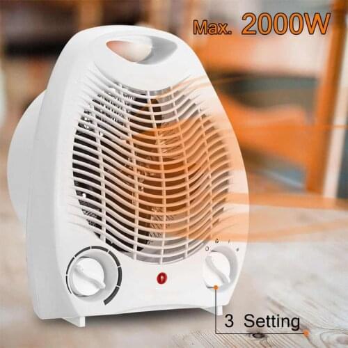Electric Space Heater Fan- Indoor Heater 1000W/2000W Electric Heater Air Heating A6HB