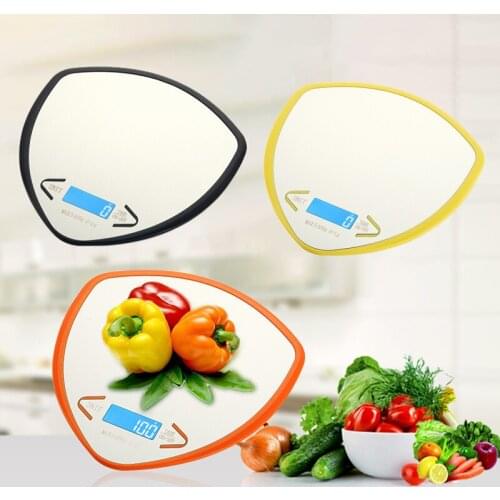 5kg/1g Stainless Steel Panel Kitchen Scale LCD Electronic Scales Steelyard Kitchen Scales Food Balance Measuring Weight Libra