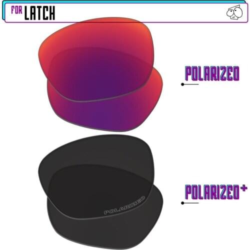 EZReplace Polarized Replacement Lenses for - Oakley Latch Sunglasses - BlackPPlus-MidnightP