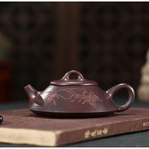Pot Yunhai Purple Sand Raw Mine Pure Handmade Stone Pot Pot Delicate Purple Sand Pot Teaware Pot Brocade Box Packaging