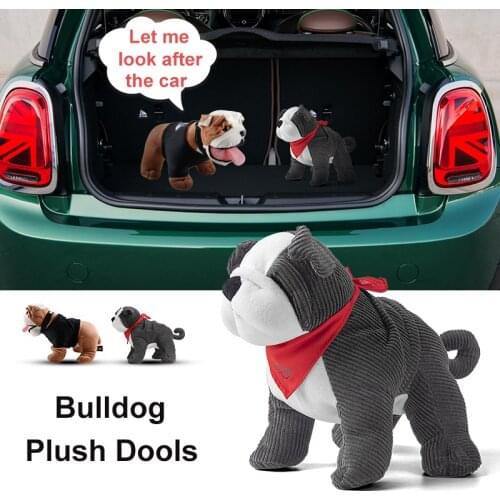 Bulldog Ornament Toy New Fashion Interior Decoration Cute Lovely Plush Cotton Toy For Mini Cooper One S JCW Car Accessories