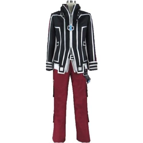 Anime Fairy Fencer F Fang Black Grey Uniform Set Halloween Cosplay Costume 11