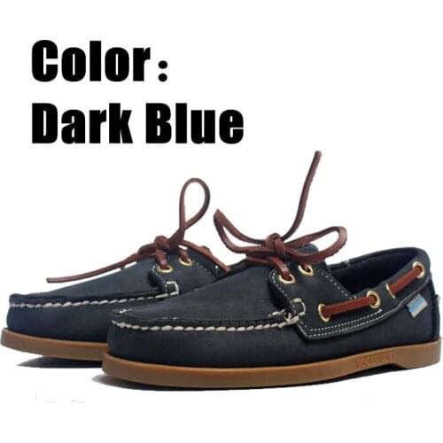 Mens Designer Shoes Men Nubuck Leather Docksides Classic Dark Blue Boat Shoes For Homme Femme X159 Hombre Mujer Nautico Shoes