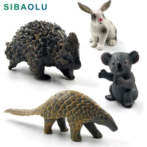 New Koala Pangolin Rabbit Hedgehog Simulation Animal model figurine home decor miniature fairy garden decoration accessories toy