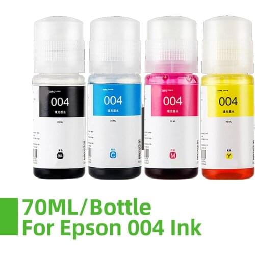 NEW 70ML Refill Ink For Epson 004 002 supply L1119 L3108 L3115 L3151 L3118 L3119 L3156 L3158 L1118 L3153 L4158 L4168 Printer