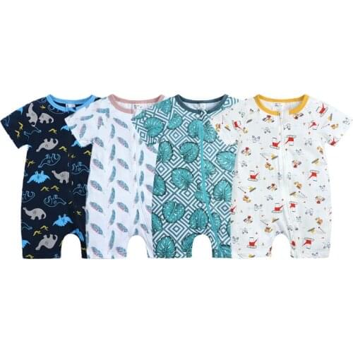 Baby Boys Girls Romper Jumpsuit Cotton Dinosaur Clothing Short Sleeve Clothes Pajamas Outfits For babies Newborn Bodysuit Summer
