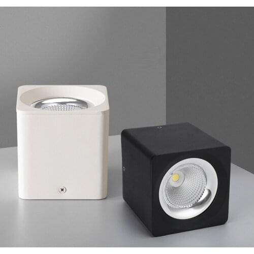 Surface Mounted Ceiling Downlight 10W Square AC85-265V Lamp COB Led Downlights Ceiling Spot Light