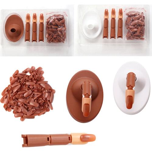 Professional Nail Art Practice Fake Hand Display Manipulator Activity Finger Nail Practice Model With Base DIY Manicure Tool
