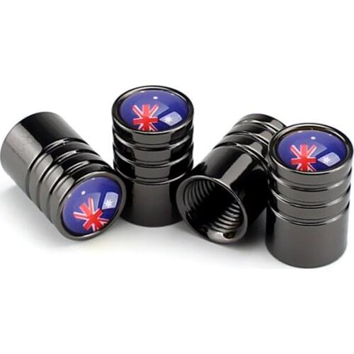 4pcs Alloy Car Moto Wheel Tire Valve Stem Caps Australia Flag Tyre Valve Dust Caps For Nissan Honda VW Toyota Mazda 3 6 CX5 CX7