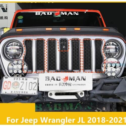 For Jeep Wrangler JL 2018-2021 Insect net Refitted middle net grille protection net Dust net accessories high quality