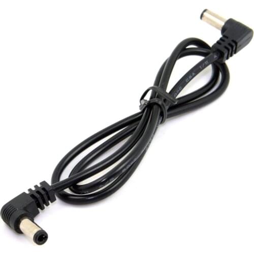 DC Power 5.5 x 2.1mm / 2.5mm Male to 5.5 2.1/2.5mm Male Plug Cable Right Angled 90 Degree 60cm JSER