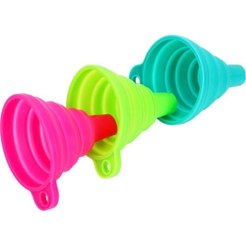 Collapsible Style Funnel Gadgets Protable Foldable Hopper Mini Silicone Foldable Funnels Kitchen Cozinha Cooking Tools
