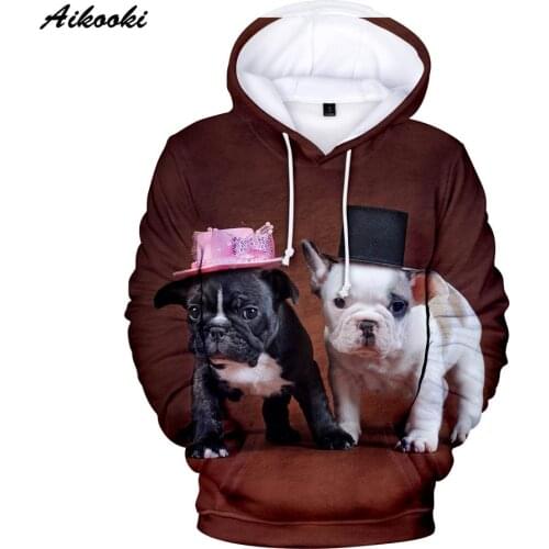 Hot Cute French Bulldog Hoodies Men/Women Fashion Winter Hoodie 3D Full Print Bed Dog Design Boy/Girls Sweatshirts Hoody