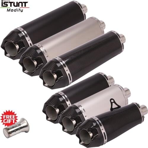 51mm Universal Motorcycle Exhaust Pipe Motocross Scooter DB Killer Muffler Escape Moto For XMax RC390 R3 R25 CBR650 R6 AK550