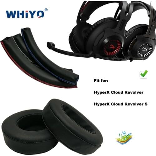 Replacement Parts for HyperX Cloud Revolver Revolver S Headset Ear Pads Microphone Bumper Mic Headband Earmuff