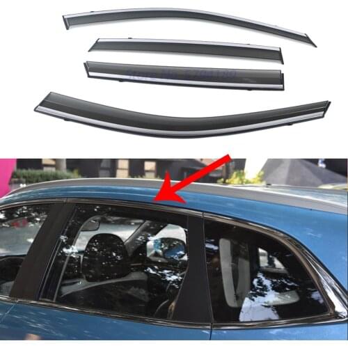 For Haval Jolion 2021 Window Rain Shield Shelter Sun Visor Protector Cover Trim Frame Stainless Steel Car Accessories