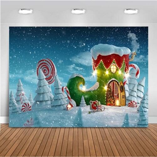 Winter Boots Christmas Backdrop for Photography Snowflake Background for Photo Studio Birthday Party New Year Party Decoration