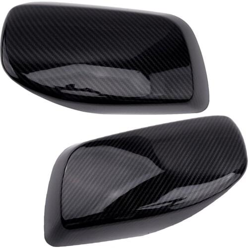 1 Pair Carbon Fiber Style Door Wing Side Rearview Mirror Cover Cap 51167078359 51167078360 Fit For BMW E60 E61 E63 E64 2003-2008