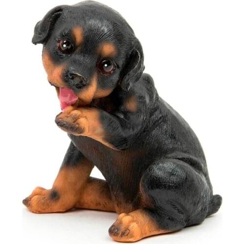 4pcs Resin Rottweiler Labrador Dogs Micro Landscape Decor Pet Puppy Miniature Home Decoration Garden Ornament Art Figurines Room