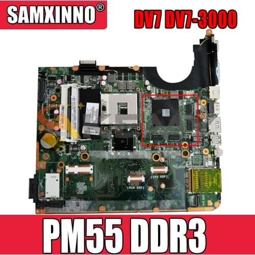 575477-001 580972-001 For HP Pavillion DV7 DV7-3000 Laptop motherboard DA0UP6MB6E0 PM55 N10P-GE-A2 DDR3 Notebook Mainboard
