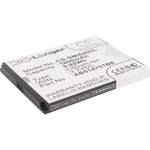 CS 1600mAh / 5.92Wh battery for Samsung SGH-i620, SGH-i640, SGH-i640v AB414757BE, AB514757BE