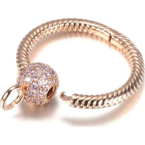 Authentic S925 Rose Moments Small Pave O Necklace Pendant for Women DIY Jewelry