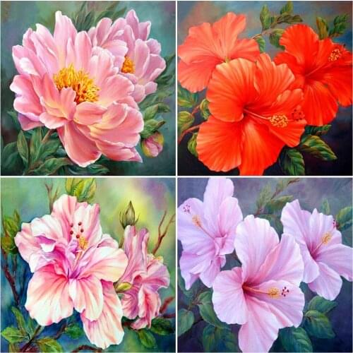 AZQSD 5D Diamond Painting Kit Lily Picture Of Rhinestones Home Decor Diamond Mosaic Flowers Cross Stitch Handmade Craft