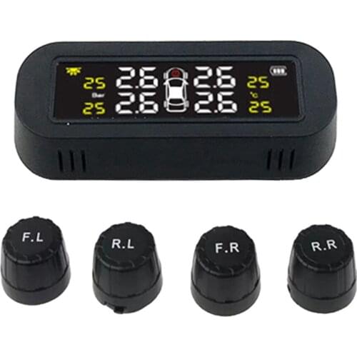 Wireless USB Tire Safety Monitor Solar Power TPMS Tire Pressure Monitoring