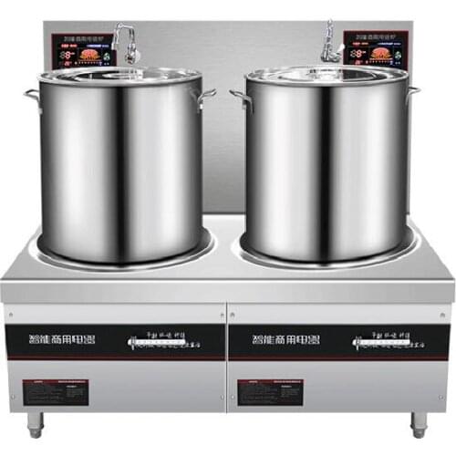 Double Headed Soup Oven Boil Water Stew soup Commercial Magnetic Control Regulation No Open Fire Electromagnetic Furnace
