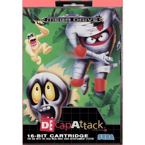 De Cap Attack 16 Bit MD Game card with Retail Box For Sega Genesis & Mega Drive