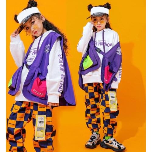Adult Kids Hip Hop Clothing Set Boys Girls Ballroom Jazz Hiphop Street Outfits Dance Hoodies Costumes Clothes for 12 14 16 18 Y